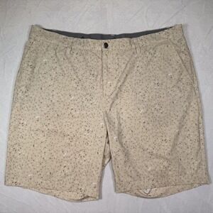 ADIDAS GOLF Men's Size 38 Beige‎ Golf Course Print Casual Athleisure Shorts